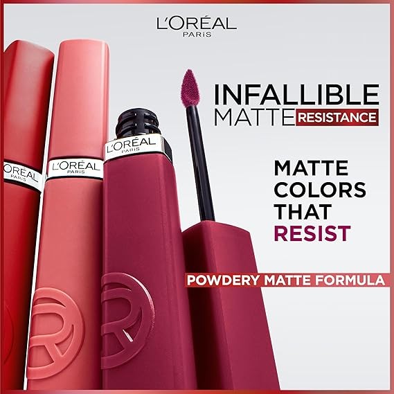 L'Oreal Paris Infallible Matte Resistance Liquid Lipstick 5 ml, 105 Breakfast In Bed