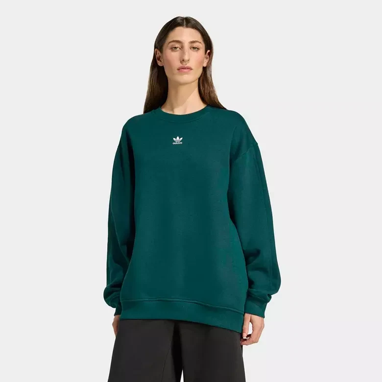 adidas Originals Women's Essentials Fleece Long Oversized Crew Sweatshirt