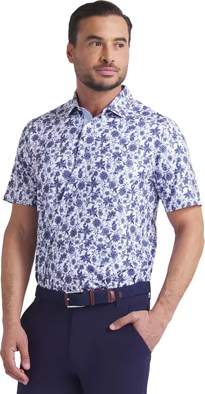PUMA Men's CLOUDSPUN Floral Golf Polo
