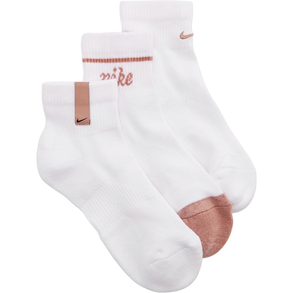 3 Pack Medium Everyday Plus Cushion Script Ankle Socks