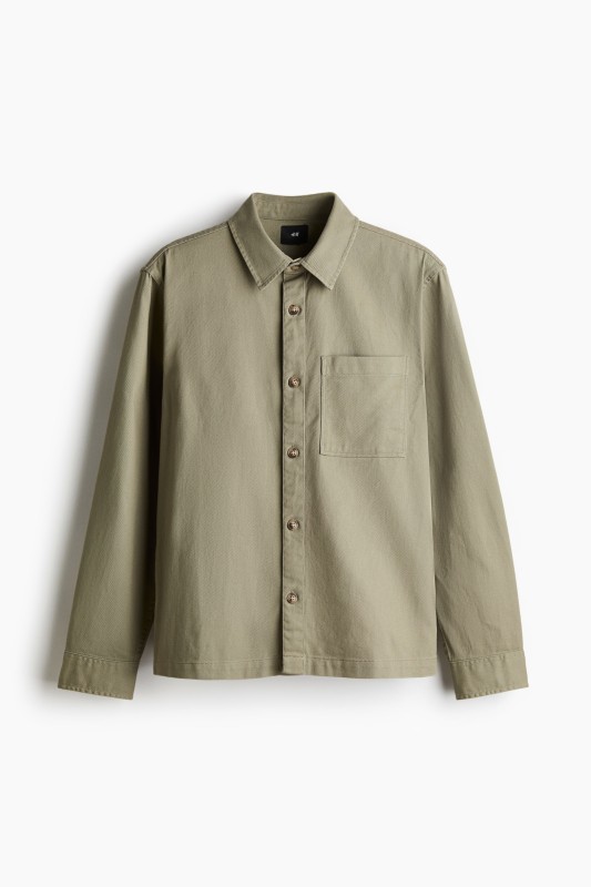 Regular-Fit Cotton Twill Overshirt