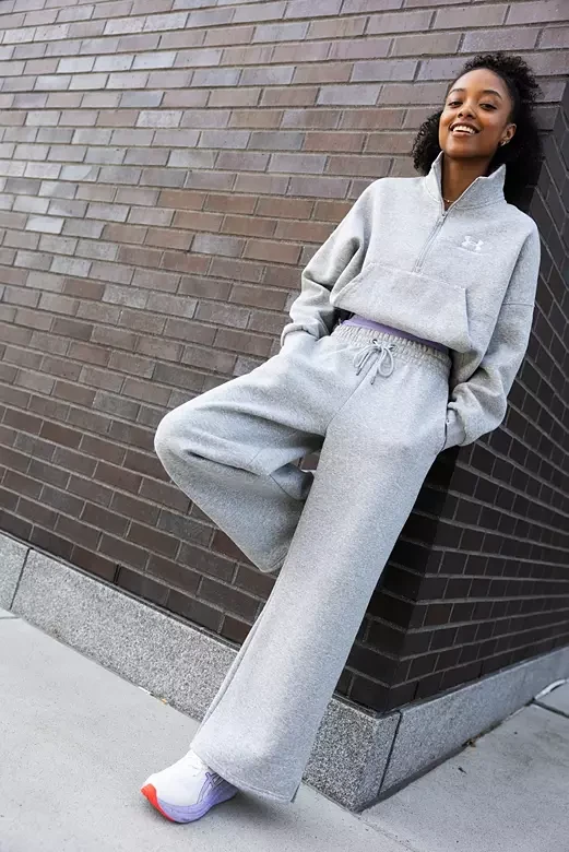 Under Armour Women's Icon Fleece Wide Leg Pants